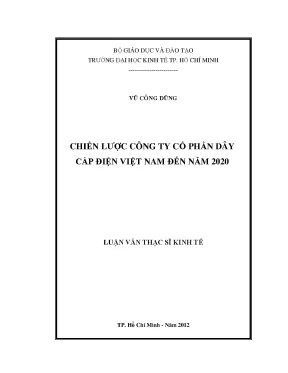 Luận văn chiến lược công ty cổ phần dây cáp điện việt nam đến năm 2020