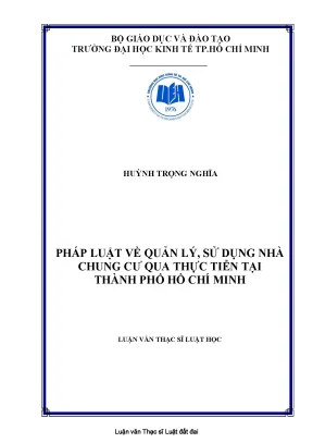 Luận văn thạc sĩ luật đất đai pháp luật về quản lý sử dụng nhà chung cư qua thực tiễn tại thành phố hồ chí minh watermark1