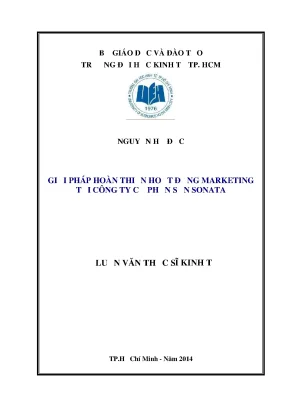 Luận văn một số giải pháp hoàn thiện hoạt động marketing tại công ty cổ phần sơn sonata