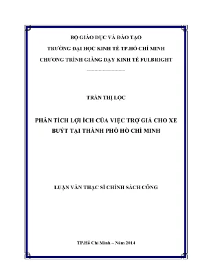 Luận văn phân tích lợi ích của việc hỗ trợ giá cho xe buýt tại tp hcm