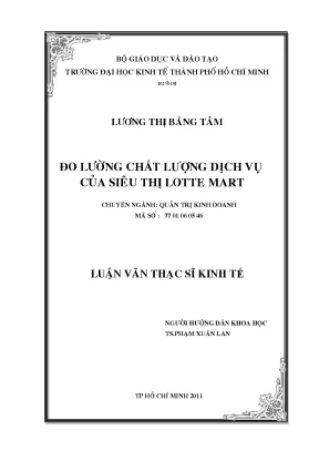 Luận văn đo lường chất lượng dịch vụ của siêu thị lotte mart