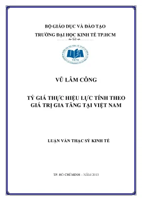 Luận văn tỷ giá thực hiệu lực tính theo giá trị gia tăng tại việt nam luận văn thạc sĩ