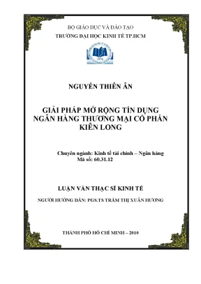 Luận văn giải pháp mở rộng tín dụng tại ngân hàng thương mại cổ phần kiên long