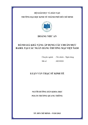 Luận văn đánh giá khả năng áp dụng các chuẩn mực basel tại các ngân hàng thương mại việt nam