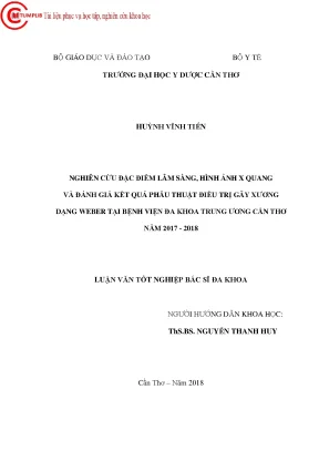 1604 nghiên cứu đặc điểm lâm sàng hình ảnh x quang và đánh giá kết quả phẫu thuật điều trị gãy xương dạng weber tại bv đa khoa trung ương cần thơ năm 2017