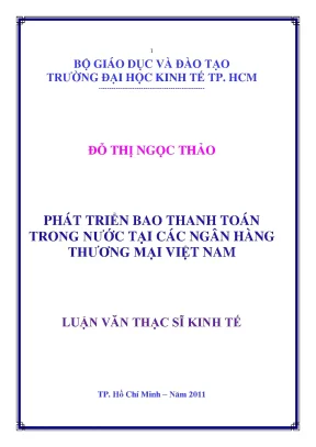 Luận văn phát triển bao thanh toán trong nước tại các ngân hàng thương mại việt nam