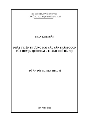 Luận văn phát triển thương mại các sản phẩm ocop của huyện quốc oai thành phố hà nội