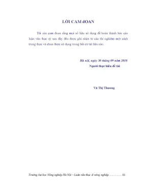 Nghiên cứu ảnh hưởng của phân bón hữu cơ đến tình hình phát sinh gây hại của côn trùng nhóm chích hút và nhện hại trên chè tại hạ hoà phú thọ năm 2010