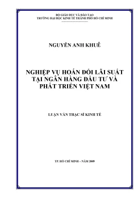 Luận văn nghiệp vụ hoán đổ lãi suất tại ngân hàng đầu tư và phát triển việt nam