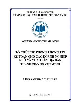 Luận văn tổ chức hệ thống thông tin kế toán cho các doanh nghiệp nhỏ và vừa trên địa bàn tphcm