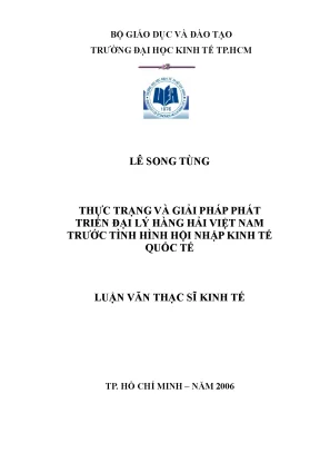 Luận văn thực trạng và giải pháp phát triển đại lý hàng hải việt nam trước tình hình hội nhập kinh tế quốc tế