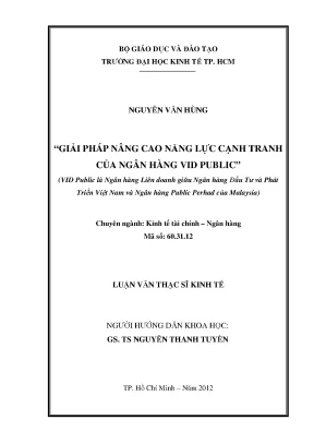 Luận văn giải pháp nâng cao năng lực cạnh tranh của ngân hàng vid public