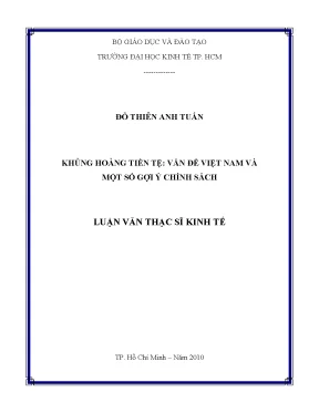Luận văn khủng hoảng tiền tệ vấn đề việt nam và một số gợi ý chính sách