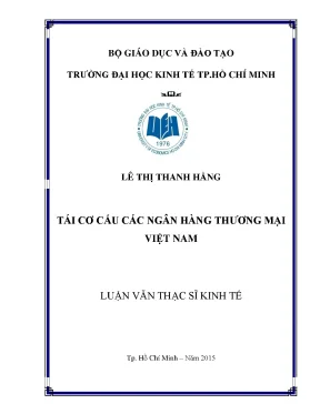 Luận văn tái cơ cấu các ngân hàng thương mại việt nam