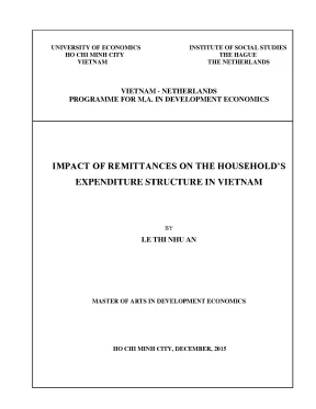 Luận văn impact of remittances on the households expenditure structure in vietnam