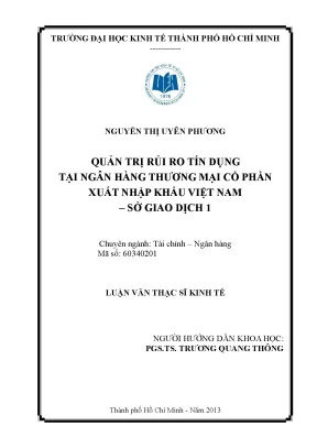 Luận văn quản trị rủi ro tín dụng đối với khách hàng doanh nghiệp tại ngân hàng thương mại cổ phần đầu tư và phát triển việt nam