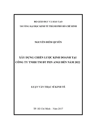 Luận văn xây dựng chiến lược kinh doanh tại công ty tnhh tm đt piin angi đến năm 2022