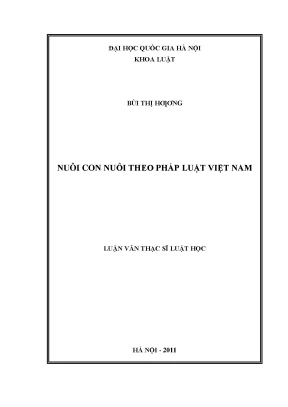 Nuôi con nuôi theo pháp luật việt nam