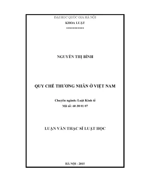 Quy chế thương nhân ở việt nam