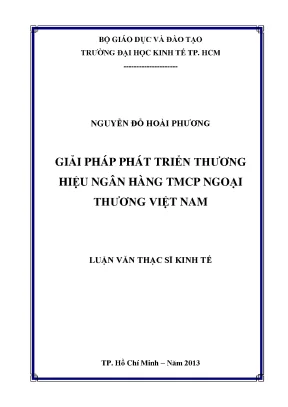 Luận văn giải pháp phát triển thương hiệu ngân hàng tmcp ngoại thương việt nam