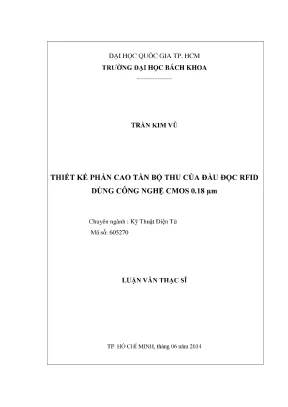 Luận văn thạc sĩ kỹ thuật điện tử thiết kế phần cao tần bộ thu của đầu đọc rfid dùng công nghệ cmos 0 18 μm
