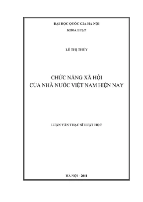 Chức năng xã hội của nhà nước việt nam hiện nay