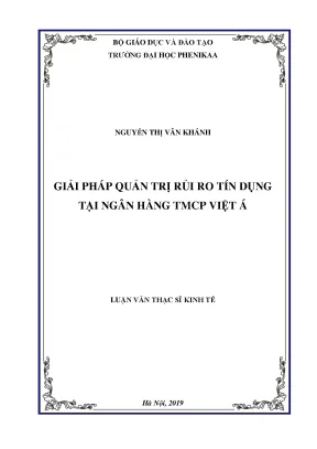 Giải pháp quản trị rủi ro tín dụng tại ngân hàng thương mại cổ phần việt á
