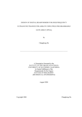Luận án tiến sĩ design of digital beamformers for high frequency ultrasound transducer arrays using field programmable gate array fpga