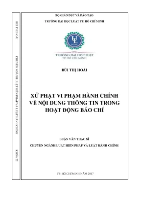 Xử phạt vi phạm hành chính về nội dung thông tin trong hoạt động báo chí