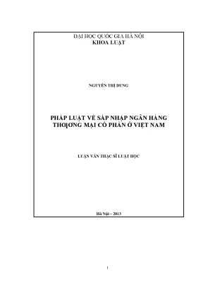 Pháp luật về sáp ngân hàng thương mại cổ phần ở việt nam