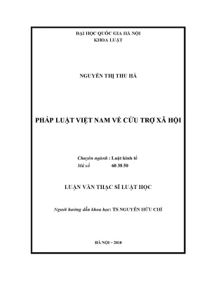 Pháp luật việt nam về cứu trợ xã hội