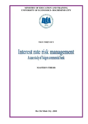Luận văn interrest rate risk management a case study of saigon commercial bank