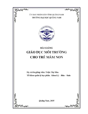 1240 giáo dục môi trường cho trẻ mầm non luận văn đh quảng nam
