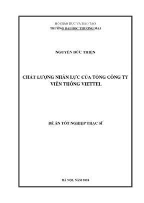 Luận văn chất lượng nhân lực của tổng công ty viễn thông viettel