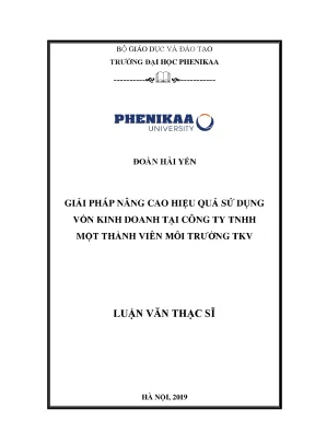 Giải pháp nâng cao hiệu quả sử dụng vốn kinh doanh tại công ty tnhh một thành viên môi trường tkv