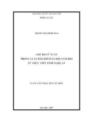 Chế độ tử tuất trong luật bảo hiểm xã hội năm 2014 từ thực tiễn tỉnh nghệ an