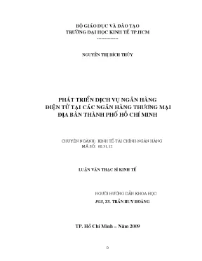 Luận văn phát triển dịch vụ ngân hàng điện tử tại các ngân hàng thương mại địa bàn thành phố hồ chí minh