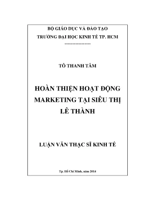 Luận văn hoàn thiện hoạt động marketing tại siêu thị lê thành