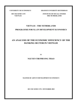 Luận văn an analysis of the economic efficiency of the banking sector in vietnam