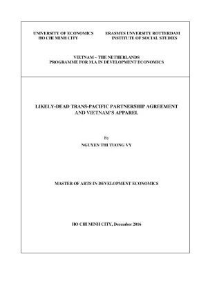 Luận văn likely dead trans pacific partnership agreement and vietnams apparel