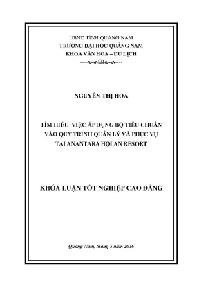 0253 tìm hiểu việc áp dụng bộ tiêu chuẩn vtos trong hoạt động quản lý và tổ chức phục vụ tại anantara hội an resort nguyễn thị hoa luận văn đh quảng nam