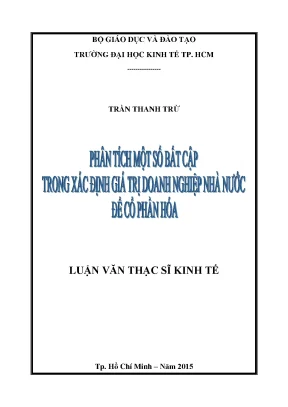 Luận văn phân tích một số bất cập trong xác định giá trị doanh nghiệp nhà nước để cổ phần hóa