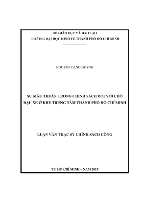 Luận văn sự mâu thuẩn trong chính sách đối với chổ đậu xe ở khu trung tâm thành phố hồ chí minh
