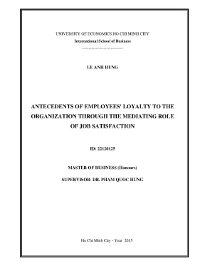 Luận văn antecedents of employees loyalty to the organization through the mediating role of job satisfaction
