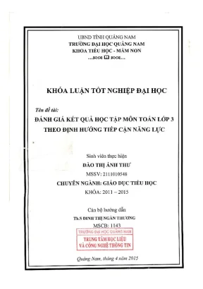 1330 đánh giá kết quả học tập môn toán lớp 3 theo định hướng tiếp cận năng lực đào thị ánh thư luận văn đh quảng nam