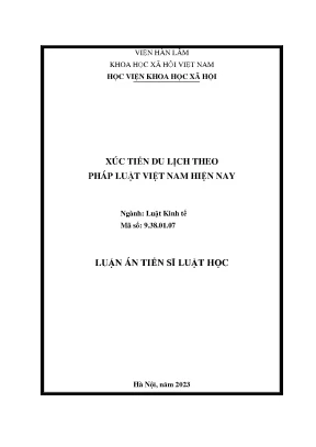 Xúc tiến du lịch theo pháp luật việt nam hiện nay