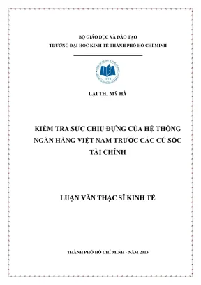 Luận văn kiểm tra sức chịu đựng của hệ thống ngân hàng việt nam trước các cú sốc tài chính