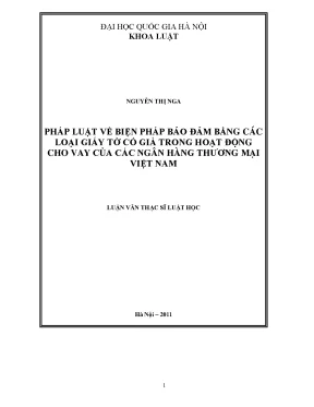 Pháp luật về biện pháp bảo đảm bằng các loại giấy tờ có giá trị trong hoạt động cho vay của các ngân hàng thương mại việt nam