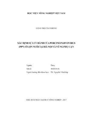 Xác định sự lưu hành của porcine parvovirus ppv ở lợn nuôi tại hà nội và vùng phụ cận