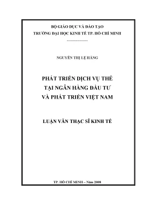 Luận văn phát triển dịch vụ thẻ tại ngân hàng đầu tư và phát triển việt nam